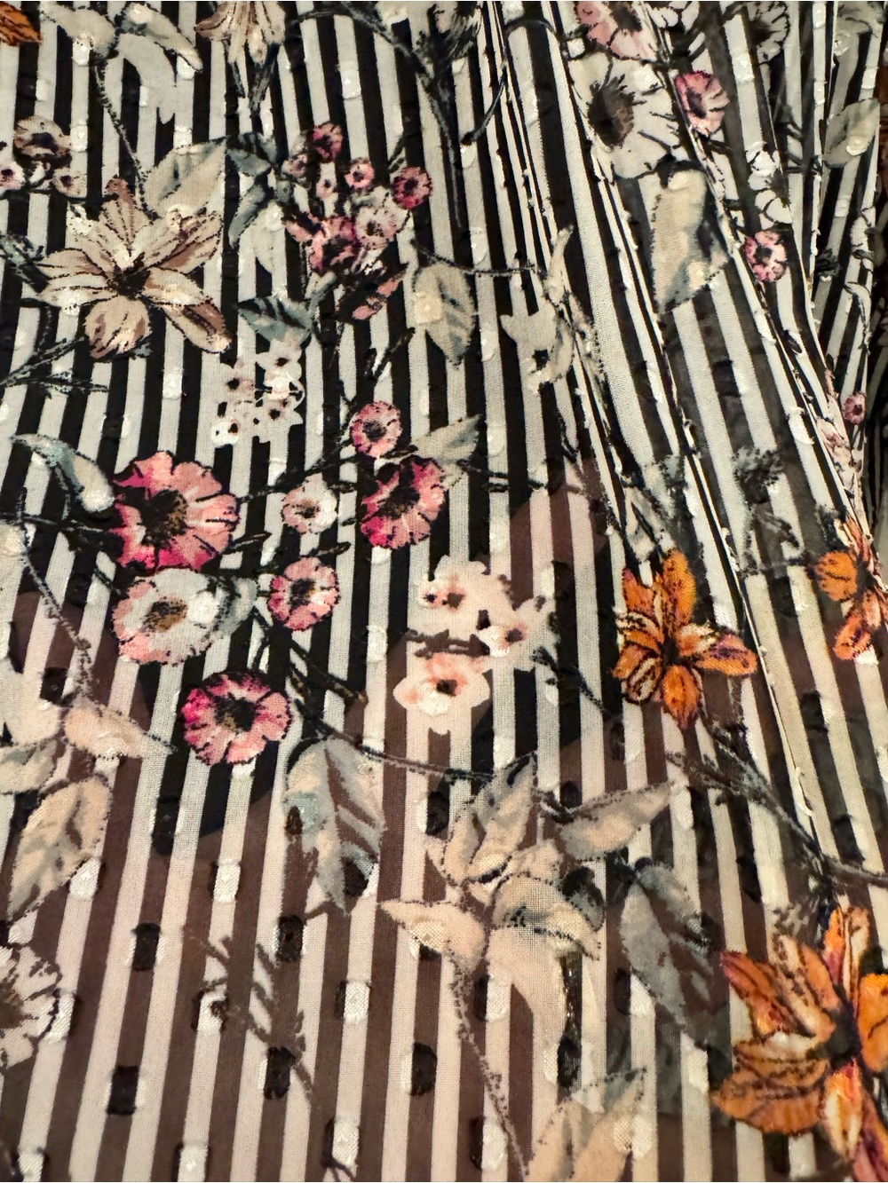 Alyx Black & Pink Floral Stripe Bedding